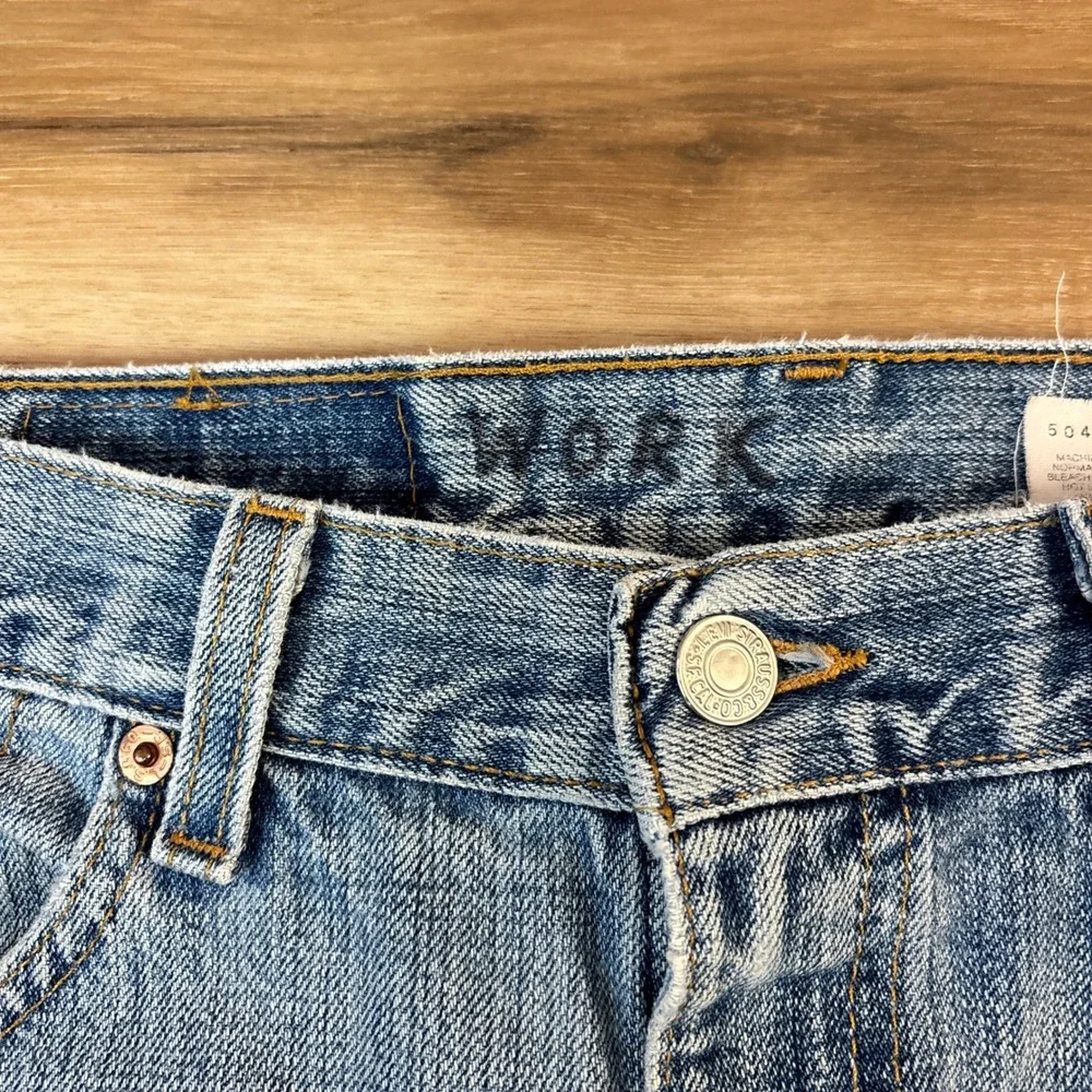 Vintage Levi's 505 Jeans Mens 34x32 Straight Light Washed Out Distressed Y2K USA